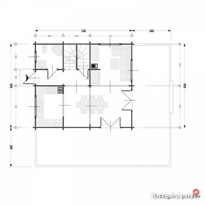 Drewniany domek letniskowy Grzegorz 97 66 m