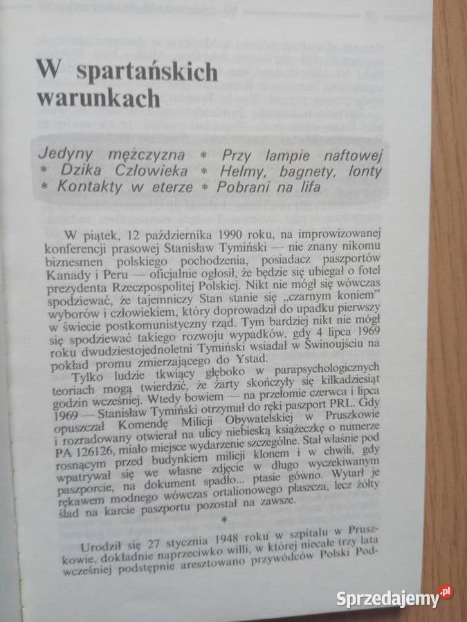 Śladami Tymińskiego trzy kontynenty 1991r śląskie Dąbrowa Górnicza sprzedam