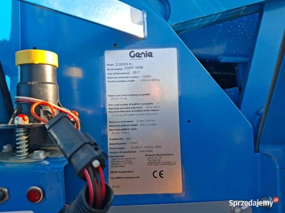 GENIE Z3020N RJ 2017 Maszyny budowlane Warszawa