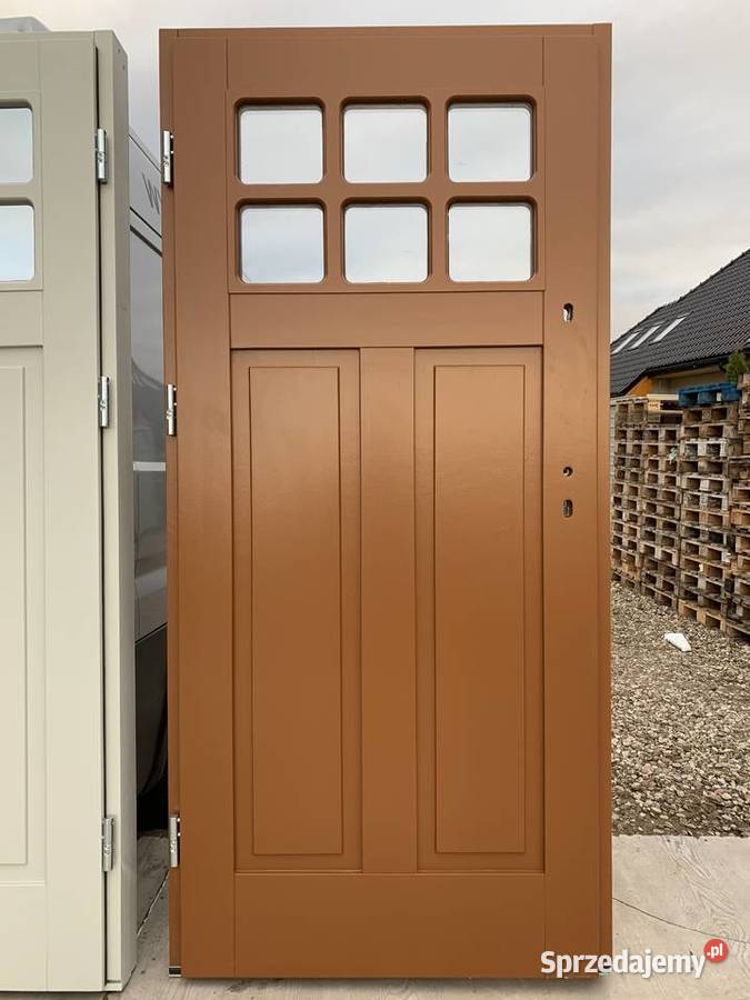 Drzwi zewnętrzne ocieplane sosnowe góralskie Bobrowo