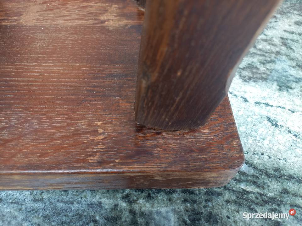 Kwietnik dębowy drewniany Stojak na kwiatek Gawroniec