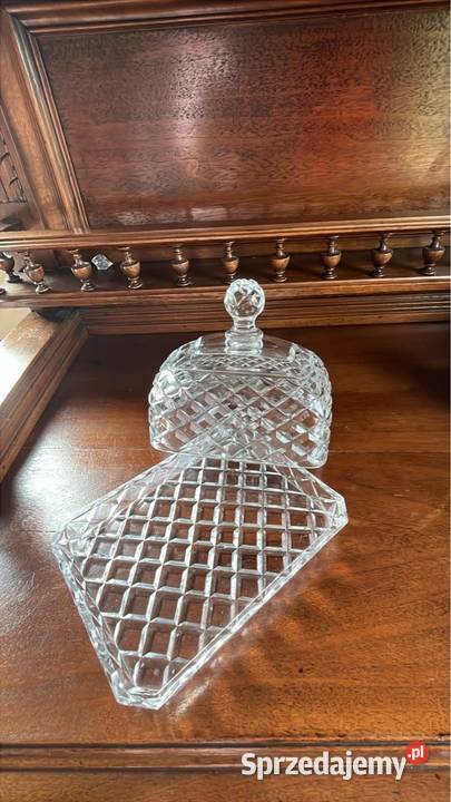 Kryształowa maselnica Serownica Elegancka Gdańsk