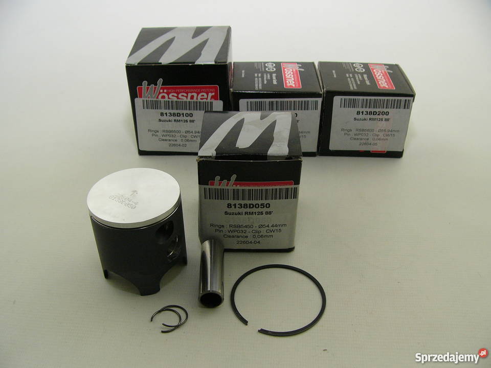 TŁOK komplet tłokowy WOSSNER 5444 mm RM 125 88