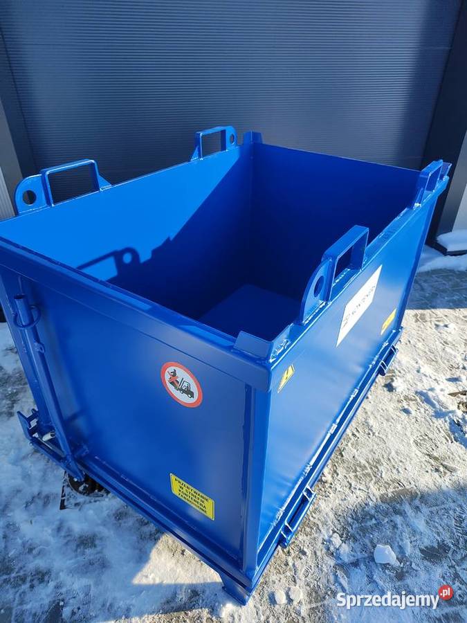 Kontener 1m3 samowyładowczy z otwieranym dnem do