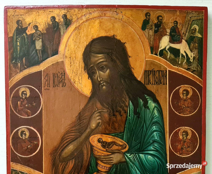 Ikona Święty Jan Chrzciciel Prodromos XIXw 0014 Warszawa sprzedam