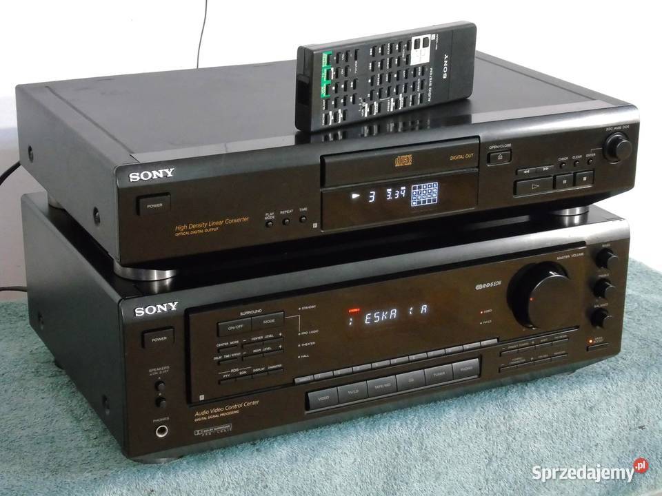 Amplituner i CD Sony pilot segmenty sprawne Jasło sprzedam