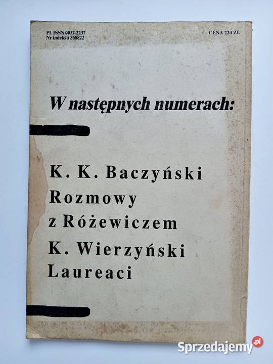 Poezja 12 274 1988 Biała Bogini Kraków