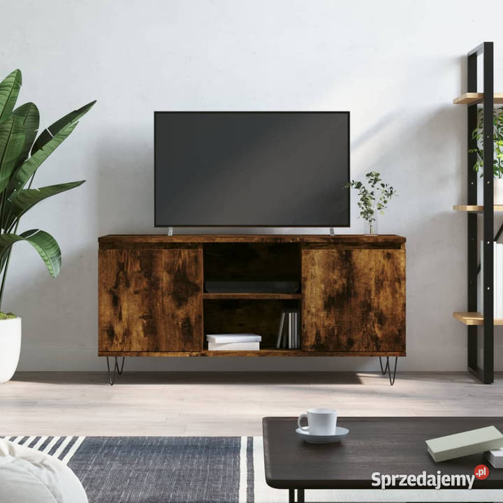 Szafka pod telewizor przydymiony dąb 104x35x50 mazowieckie Warszawa sprzedam