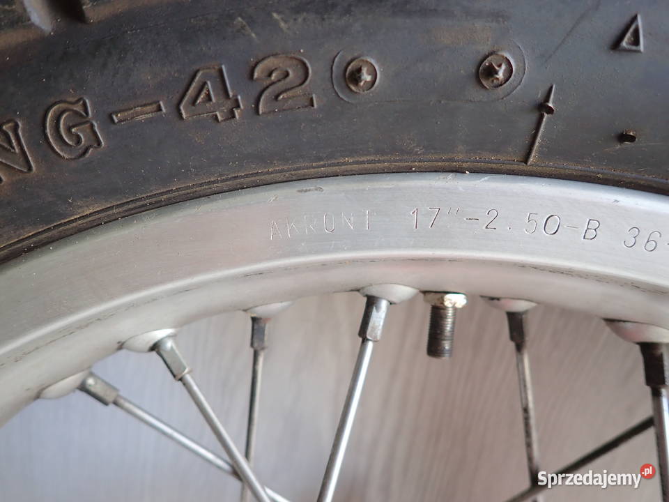 Koło Tył 17 x 250B 36 TC 490 Akront Aprilia Strzelce Krajeńskie