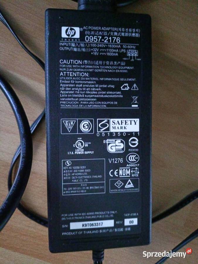 Oryginalny zasilacz sieciowy HP 09572176 Tarnobrzeg