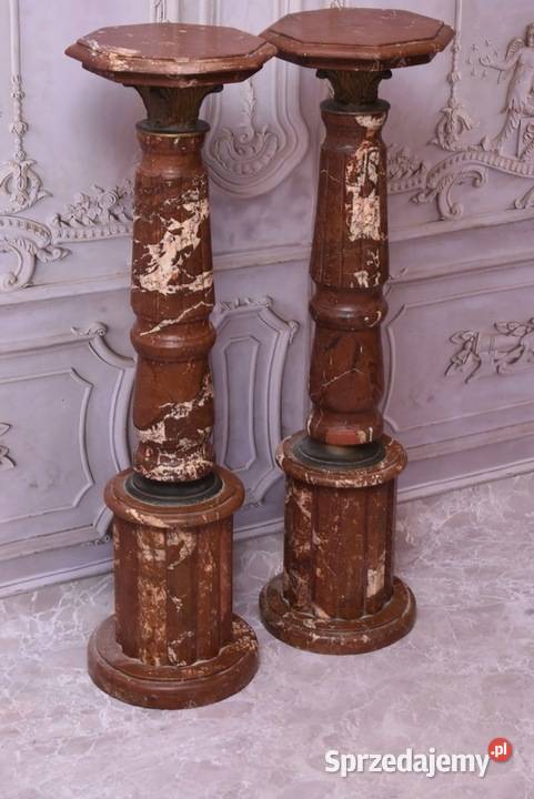 Piękne Kolumny Postumenty Granitowe Bordowe Kraków