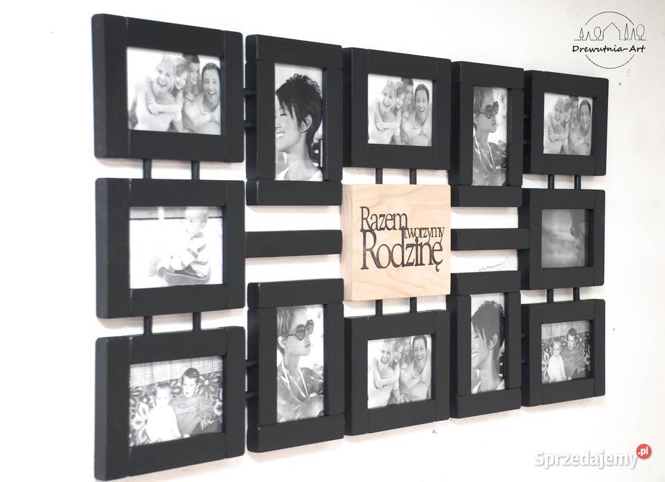 Czarna Galeria Ścienna Z Typografią Ramki Na