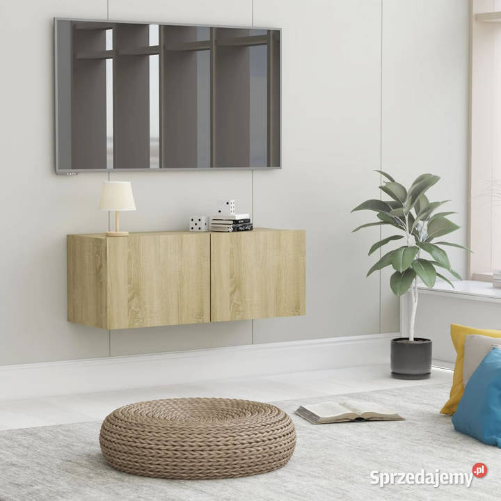 Szafka pod TV dąb sonoma 80x30x30 materiał RTV Warszawa