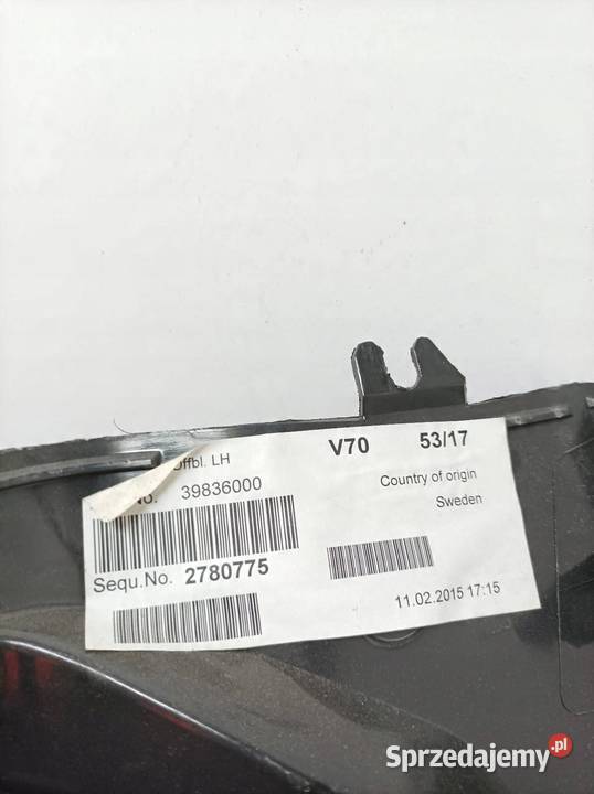 TAPICERKA BOCZEK BAGAŻNIKA LEWY TYŁ Volvo XC 70 sprzedam