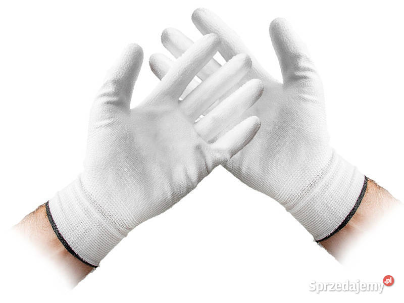 Rękawice Wampirki PU białe rozm.9