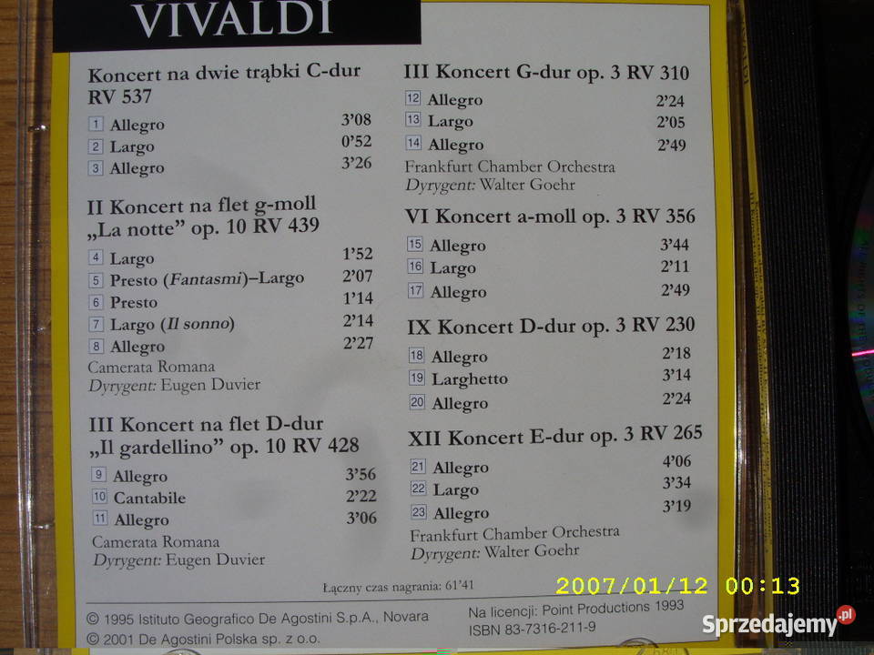 Klasyczna CD VIVALDIZycie i tworczosc2 plyty CD CD Płyty i kasety Wołów