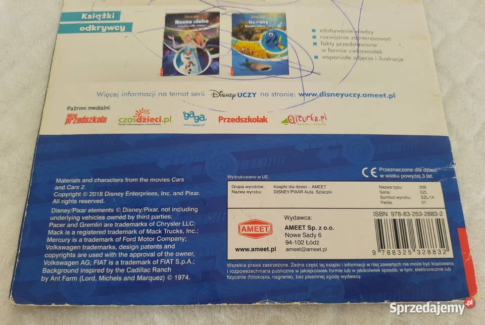 Disney Pixar Auta Szlaczki Ameet 2018 Książeczki Czeladź
