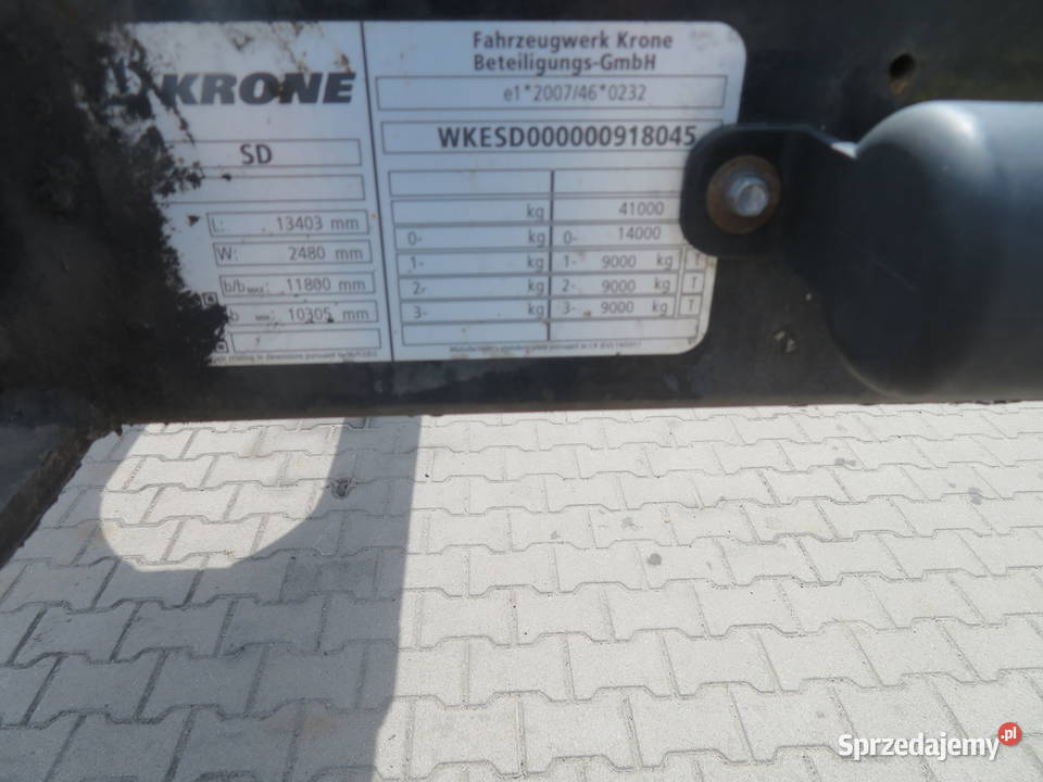 Syndyk sprzeda naczepę KRONE SD WGM89205 Poznań