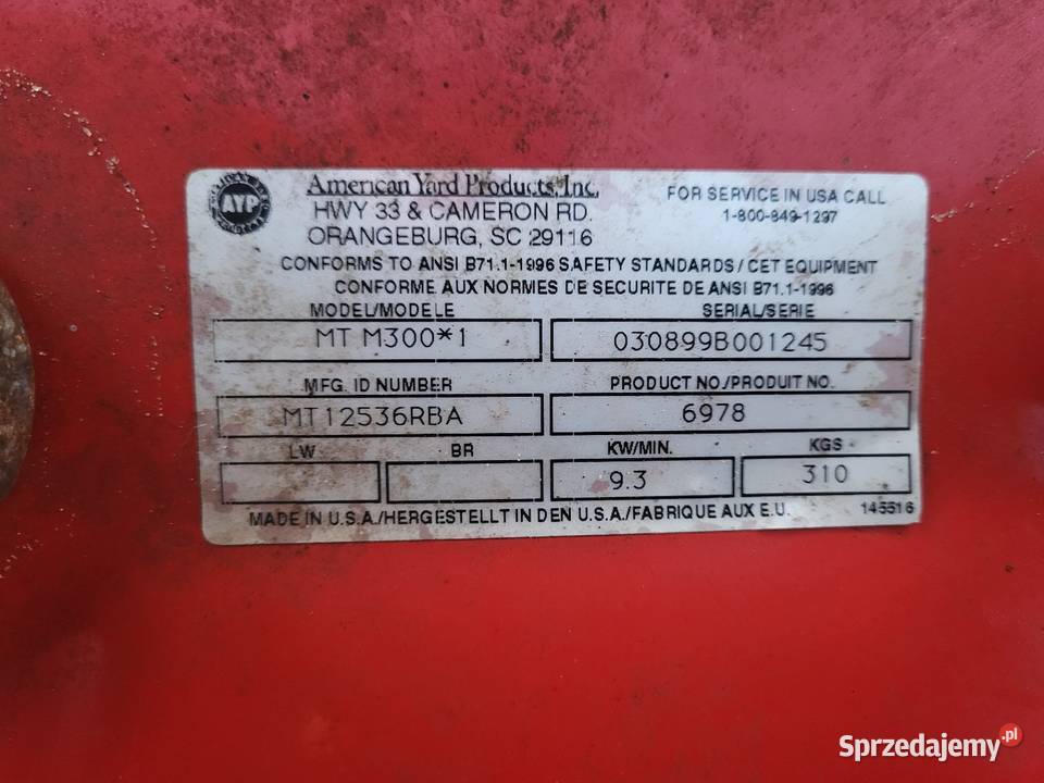 Kosiarka traktorek motec Turek