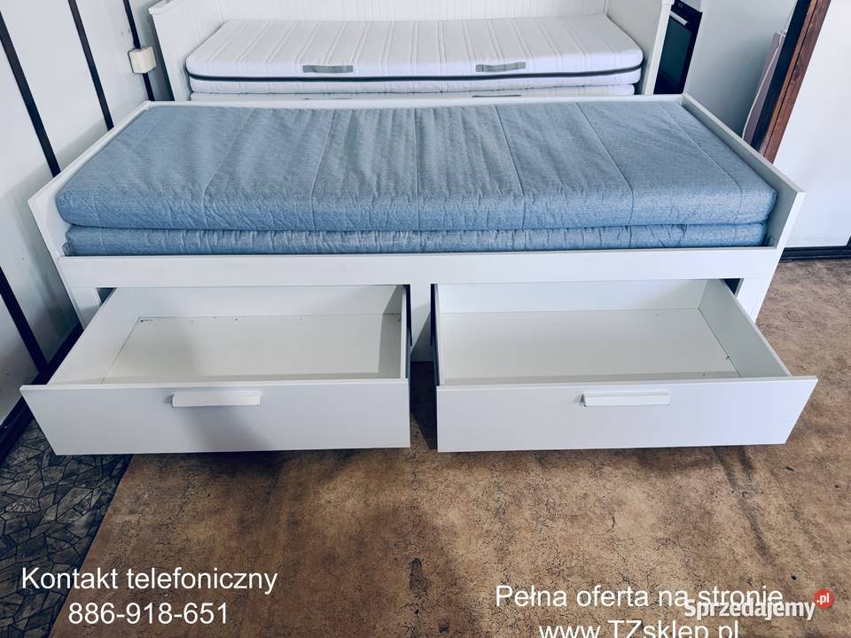 IKEA BRIMNES Leżanka Łóżko z 2 szufladami 2 Rybnik