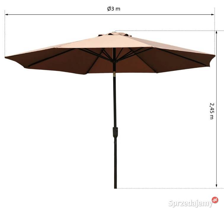 Parasol ogrodowy przeciwsłoneczny zginany z Brzesko