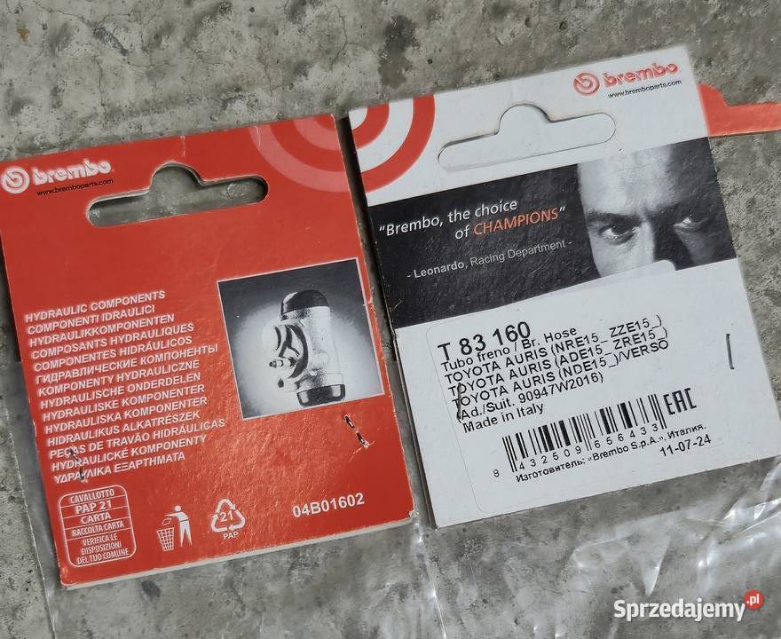 Przewód hamulcowy elastyczny BREMBO Toyota osobowe Przewody hamulcowe Katowice