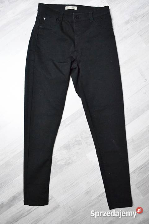 Denim co spodnie czarne proste wysoki stan Płock