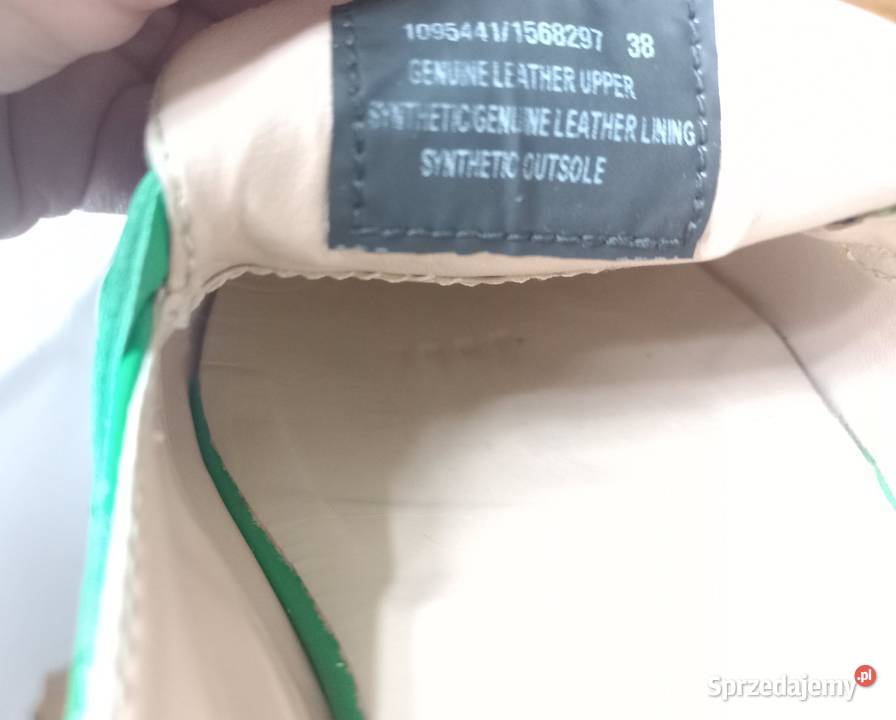 Klapki zielone Mule damskie r 37538 SKÓRA czarny Białystok