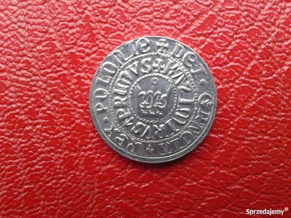 Grosz Krakowski Kazimierza Wielkiego kopia Skierbieszów