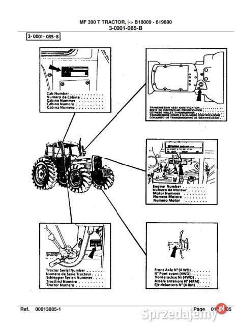 Massey Ferguson 390 390T katalog częsci Kielce sprzedam