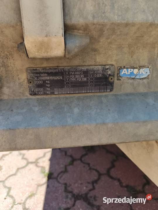 Przyczepka dwuosiowa aluminiowa 2 T Węgrów
