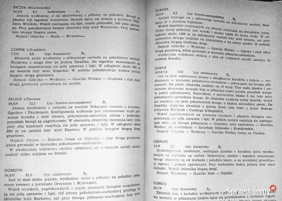 Przewodnik wędkarski jeziorach olsztyńskich lubelskie