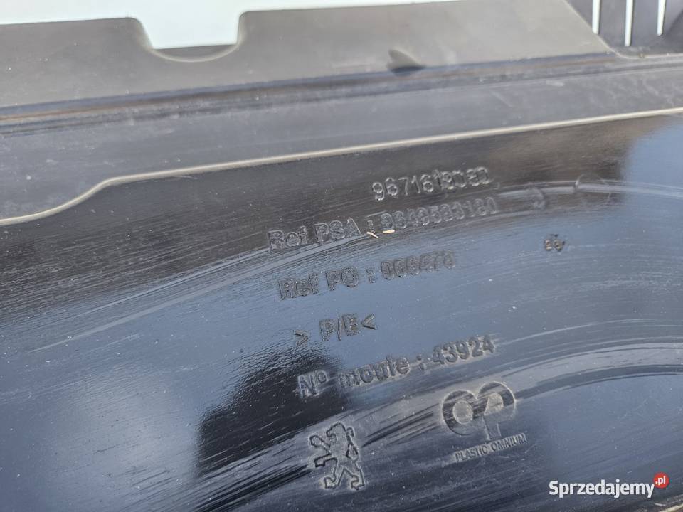 PEUGEOT 207 PŁYTA OSŁONA POD ZDERZAK PRZÓD