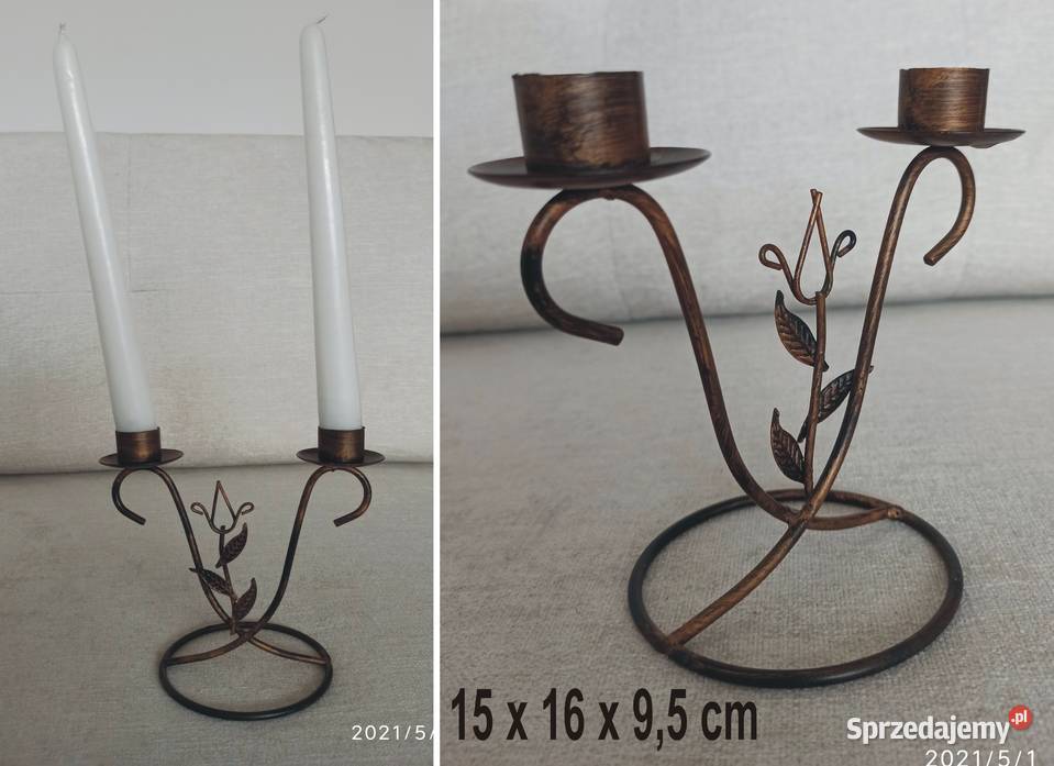 Świecznik na dwie świeczki 15 x 16 x 95 Radzyń Podlaski sprzedam