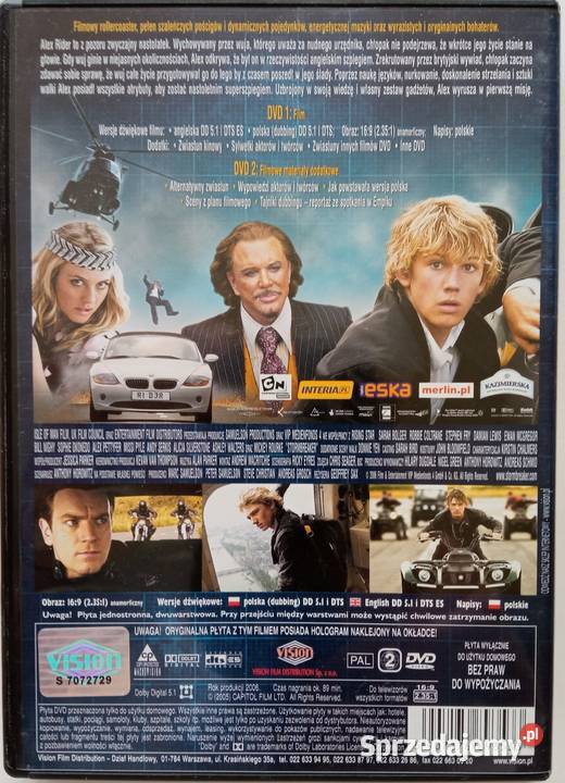Alex Rider misja Stormbraker 2DVD Alex Pettyfer Łódź