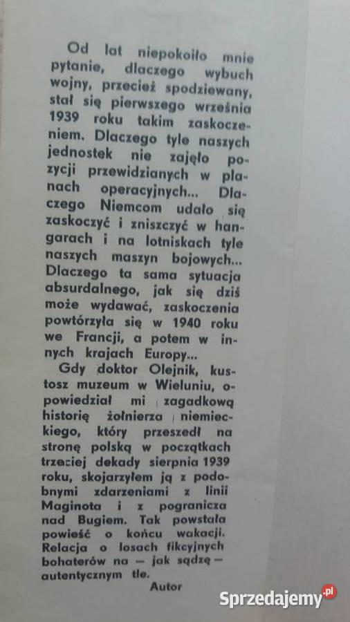 Koniec wakacji wojenne książki Biliński prezenty