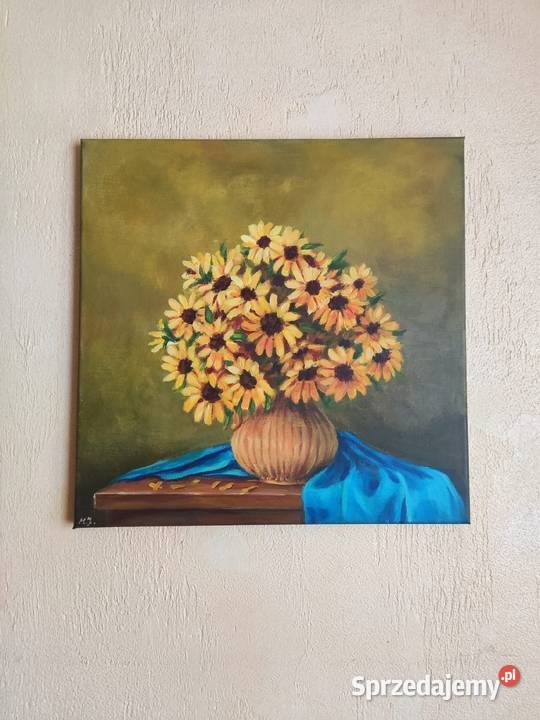 Słoneczny bukiet obraz akryl 40x40 Poznań