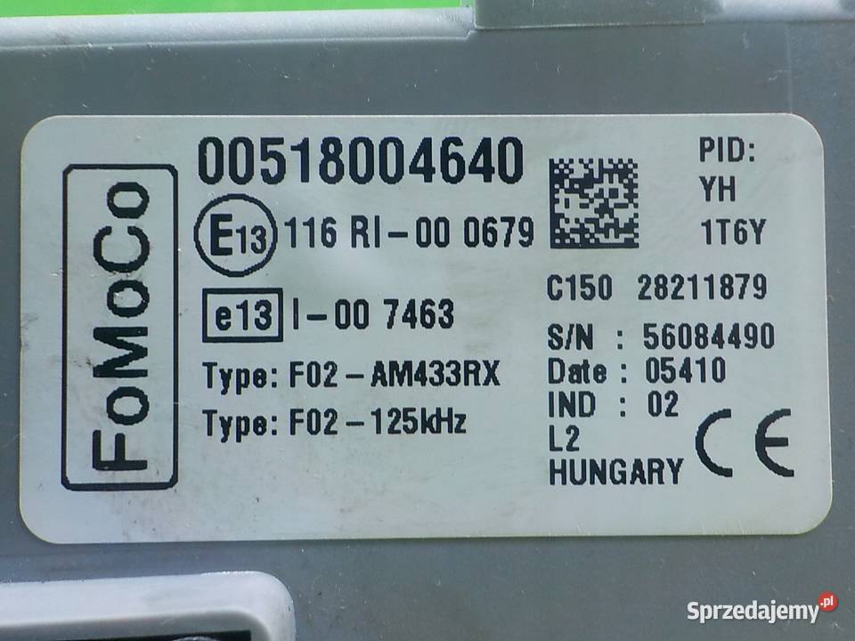 FORD KA MK2 II 12 B 10r 3D skrzynka Suków sprzedam