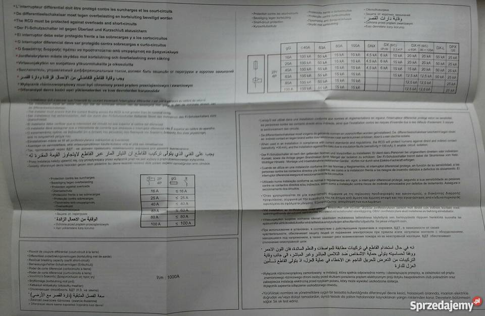 Wyłącznik różnicowoprądowy P304 63A 30mA LEGRAND śląskie Zabrze sprzedam