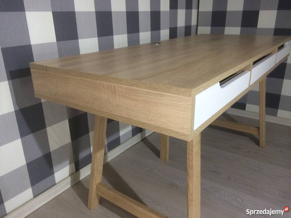 Biurko w stylu skandynawskim 150 dąb sonoma 75cm Warszawa sprzedam