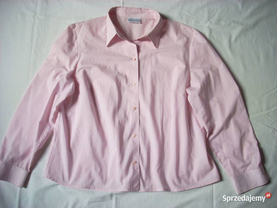 Super Koszula Pudrowa Paski 46 XXXL długi Nowy Sącz