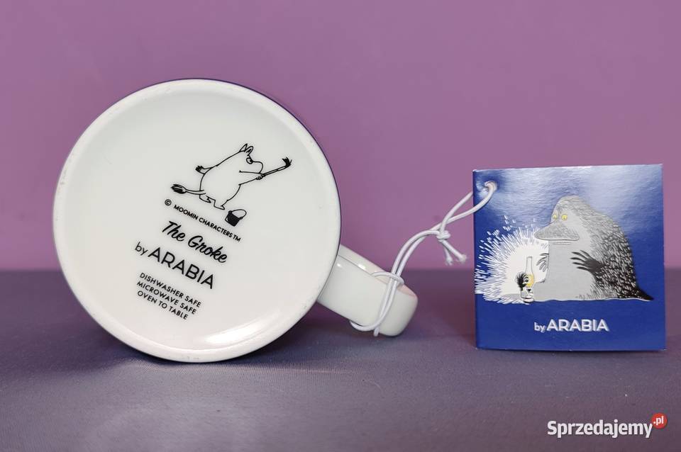 MUMINKI kubek Moomin Arabia Finland z naklejką i Kubki małopolskie Jasień