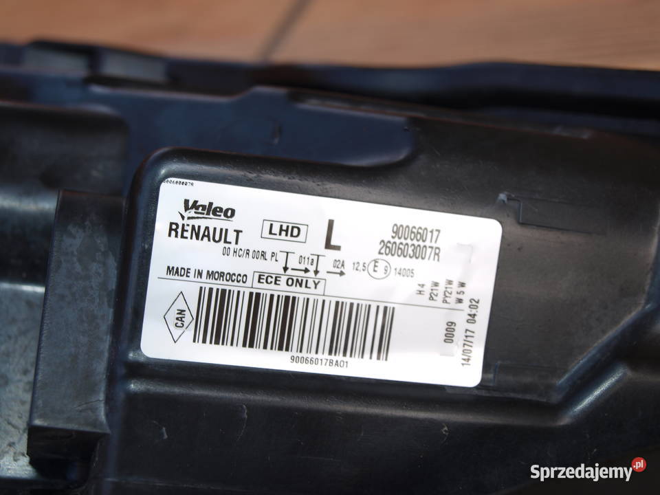Dacia Dokker lampa lewa przód nowa 2012 2019r
