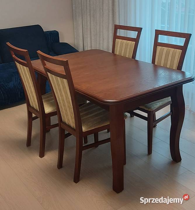 Piekny stół 90x140210 4 krzesla witrynabarekLED Warszawa sprzedam