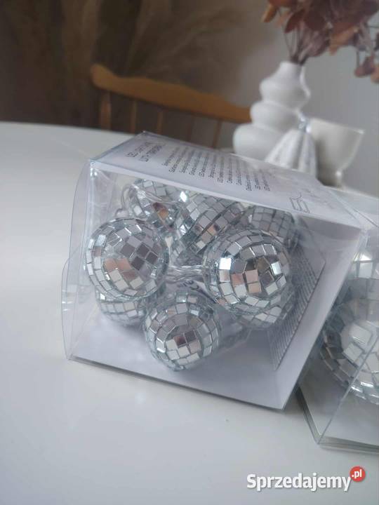 Kule srebrne choinkowe led Nakło nad Notecią