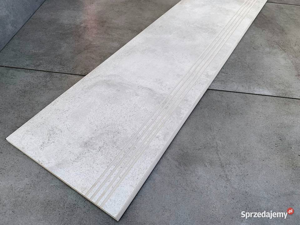 Płytki betonopodobne na schody szare stopnice Łask
