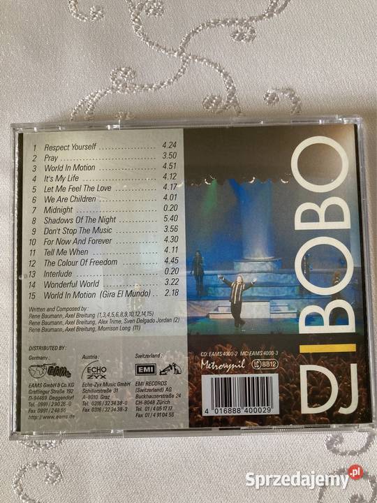 Płyta Cd Album DJ Bobo World In Motion Okładka I CD Czerwionka-Leszczyny sprzedam