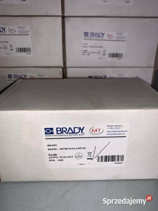 Brady Targhetta 5x10 non adhesive x10 pack x mazowieckie Warszawa sprzedam