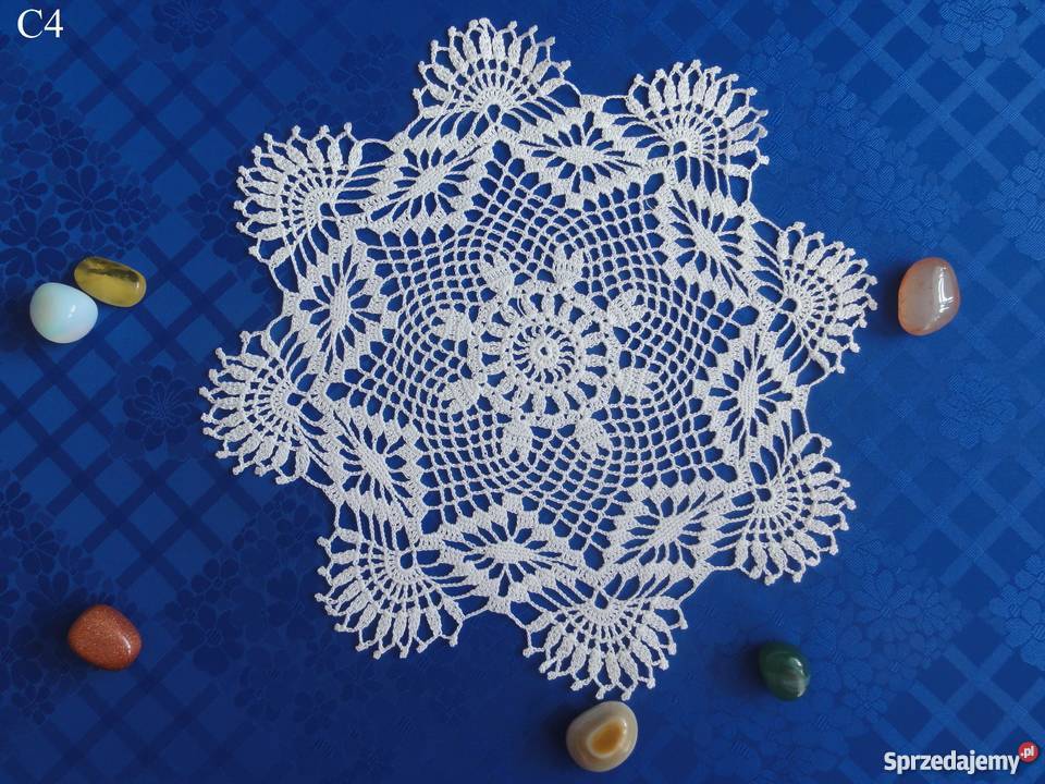 Serwetki białe szydełkowe na szydełku 2029 biały Lublin