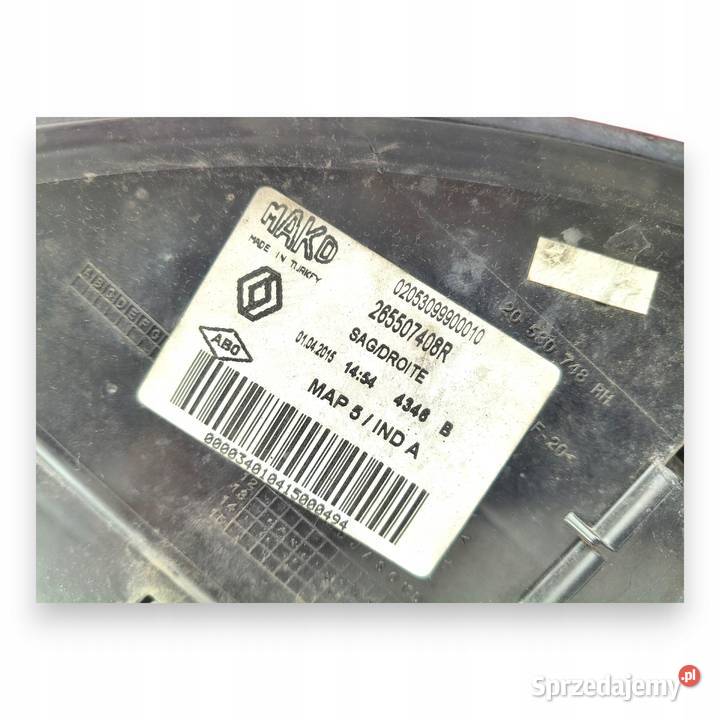 LAMPA PRAWA Renault Clio IV kombi tylna tylnia Chełm